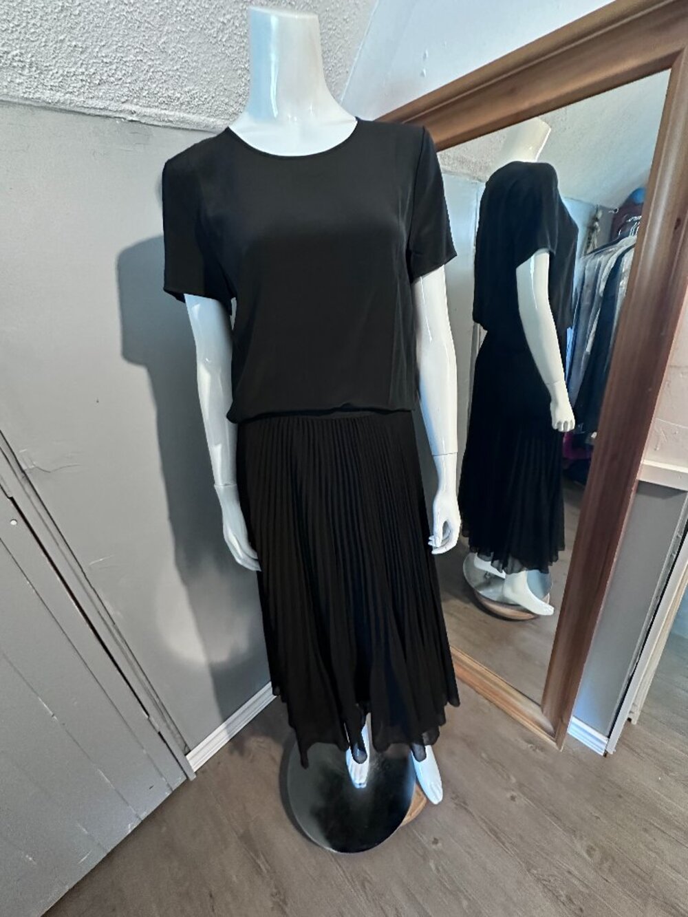 NWOT J.Crew Black Silk Short Sleeve Blouse Size Small